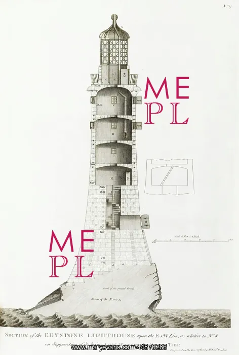 : Section of the Eddystone Lighthouse : Section of the Eddystone Lighthouse
