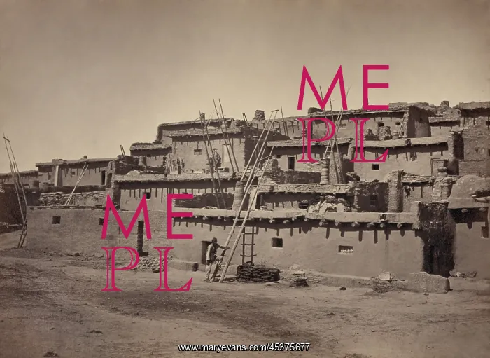 : Section of the south side of Zuni Pueblo : Section of the south side of Zuni Pueblo
