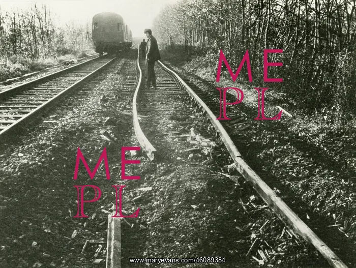 : Section of track after a derailment : Section of track after a derailment