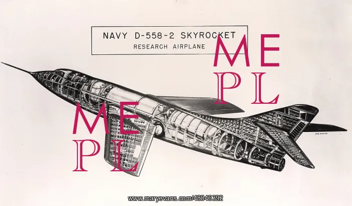 : Sectional drawing of the Douglas D-558-2 Skyrocket : Sectional drawing of the Douglas D-558-2 Skyrocket