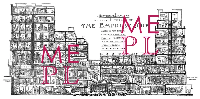: A Sectional Drawing of The Empress Club, 13 Berkeley Street : A Sectional Drawing of The Empress Club, 13 Berkeley Street