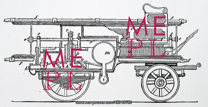 : Sectional view of Charles Simpkin's fire engine : Sectional view of Charles Simpkin's fire engine
