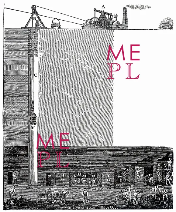 : Sectional view of Radley coal mine, Bilston, Staffordshire : Sectional view of Radley coal mine, Bilston, Staffordshire