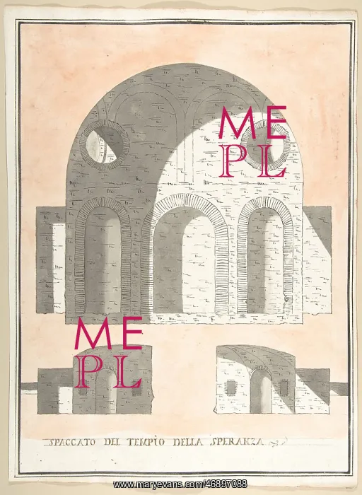 : Three Sections of the Tempio della Speranza, 1710?27 : Three Sections of the Tempio della Speranza, 1710?27
