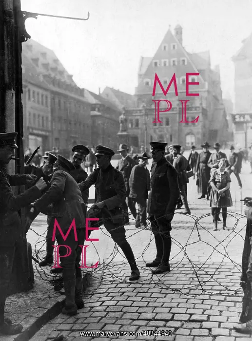 : Securing the market square of Eisleben, 1921 : Securing the market square of Eisleben, 1921