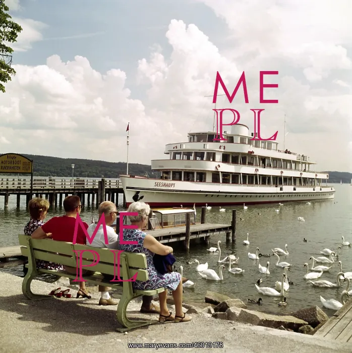 : Seehaupt. The pleasure boat Seeshaupt, Lake Starnberg, Bavaria in the 1960s : Seehaupt. The pleasure boat Seeshaupt, Lake Starnberg, Bavaria in the 1960s