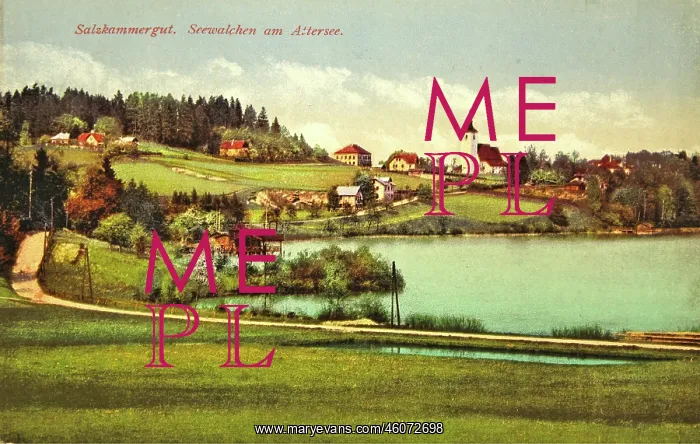 : Seewalchen at the Lake Attersee. View from the west to : Seewalchen at the Lake Attersee. View from the west to