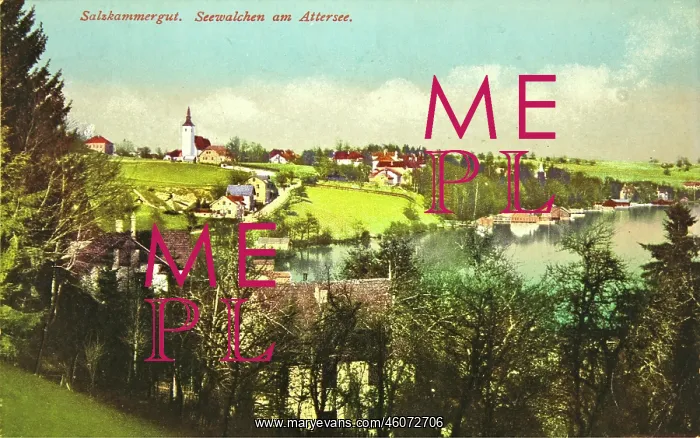 : Seewalchen at the Lake Attersee. View from the west to : Seewalchen at the Lake Attersee. View from the west to