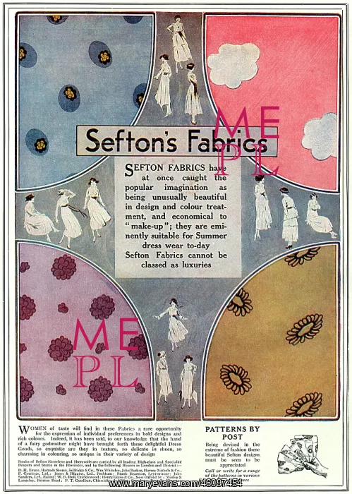 : Sefton Fabrics advertisement : Sefton Fabrics advertisement