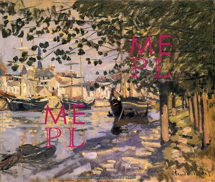  : Seine Riverbank Scene, by Monet