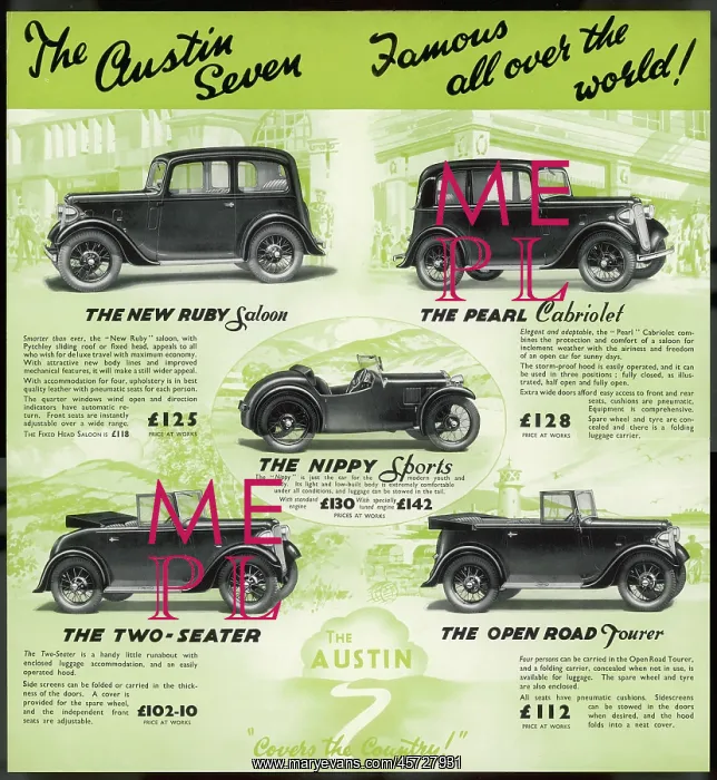 : Selection of Austin motor cars : Selection of Austin motor cars