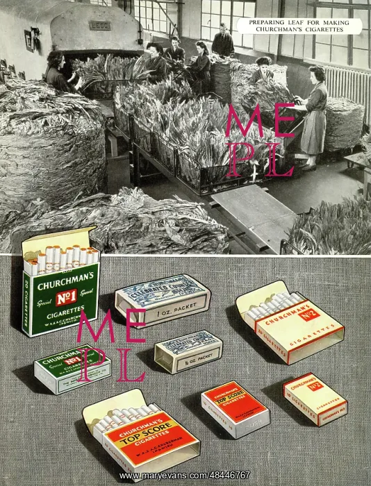 : Selection of Churchman's Cigarette and Tobacco Packets : Selection of Churchman's Cigarette and Tobacco Packets