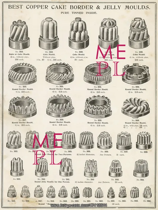  : A selection of copper border and jelly moulds