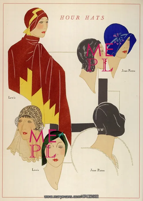 : Selection of hats by Lewis and Jean Patou : Selection of hats by Lewis and Jean Patou