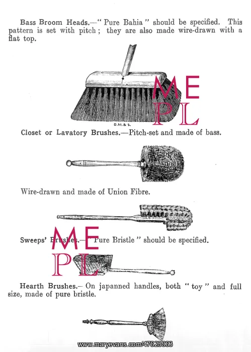 : A selection of household brushes : A selection of household brushes