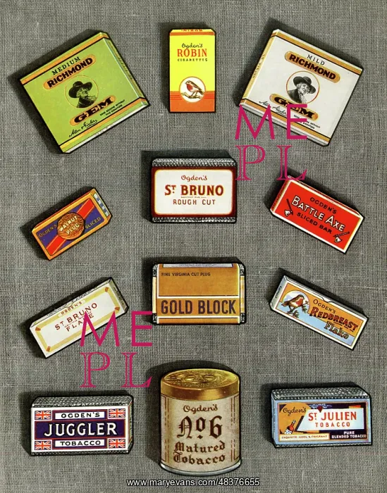 : Selection of Ogden's Tobacco Packets, Packaging and Tins : Selection of Ogden's Tobacco Packets, Packaging and Tins