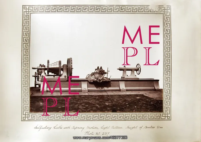 : Self-acting lathe with tapering motion : Self-acting lathe with tapering motion