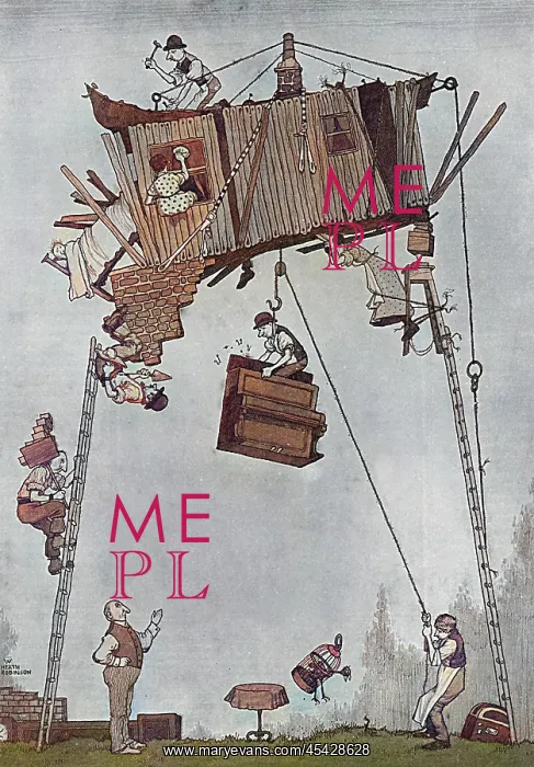 : Self-Help in War Time by Heath Robinson Building a Bungalow : Self-Help in War Time by Heath Robinson Building a Bungalow
