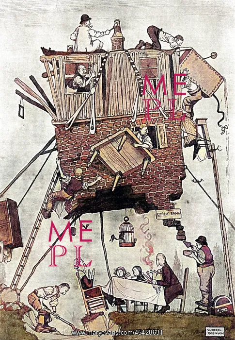 : Self-Help in War Time by Heath Robinson Building a Bungalow : Self-Help in War Time by Heath Robinson Building a Bungalow