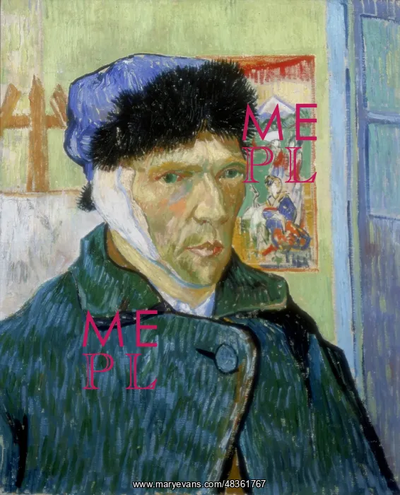 : Self-Portrait with Bandaged Ear 1889. Vincent : Self-Portrait with Bandaged Ear 1889. Vincent