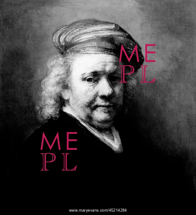 : Self portrait of Dutch painter Rembrandt : Self portrait of Dutch painter Rembrandt