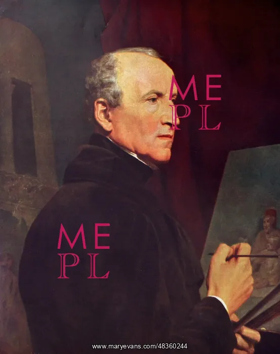 : Self-portrait at an easel, by Ferdinand Georg : Self-portrait at an easel, by Ferdinand Georg
