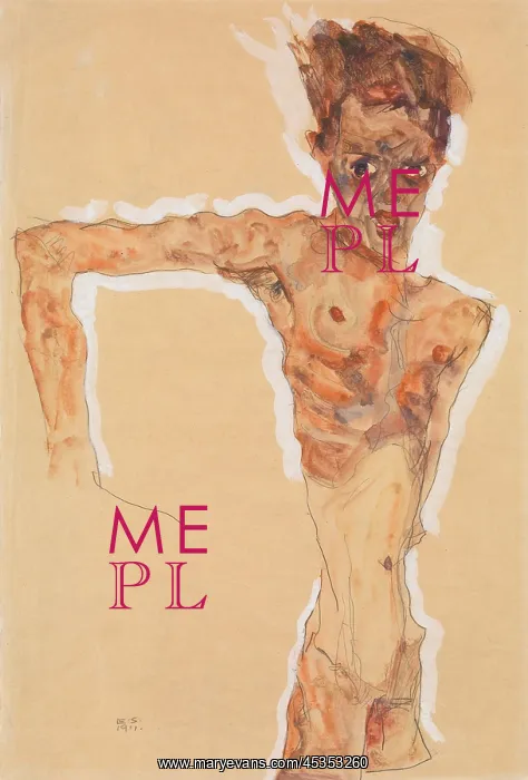 : Self-Portrait, by Egon Schiele, 1911, Austrian Expressionist : Self-Portrait, by Egon Schiele, 1911, Austrian Expressionist