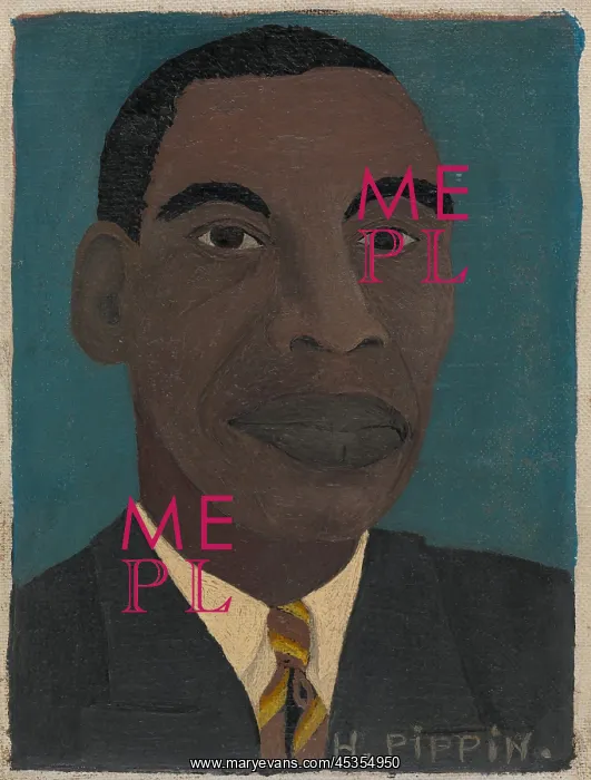 : SELF-PORTRAIT II, by Horace Pippin, 1944, African-America : SELF-PORTRAIT II, by Horace Pippin, 1944, African-America