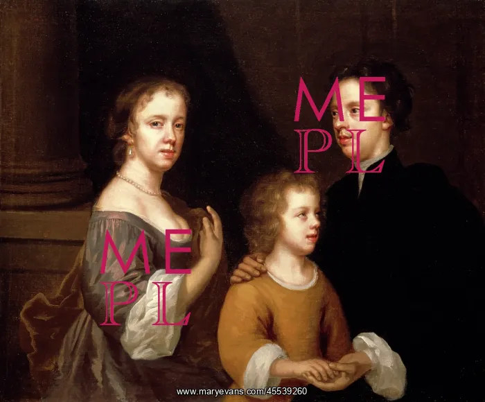 : Self portrait of Mary Beale with her husband and son : Self portrait of Mary Beale with her husband and son