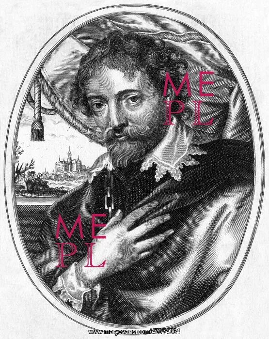: Self-portrait by Rubens, engraved by Moncornet : Self-portrait by Rubens, engraved by Moncornet