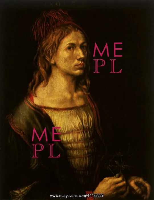 : Self-Portrait with a Spray of Eryngium, by Durer : Self-Portrait with a Spray of Eryngium, by Durer