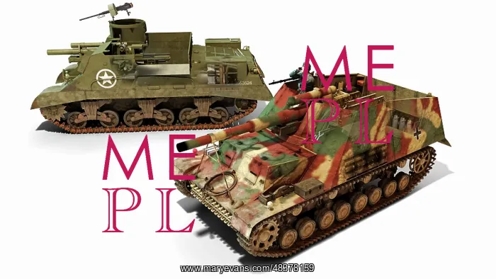 : Two self propelled howitzers of WWII: The American : Two self propelled howitzers of WWII: The American