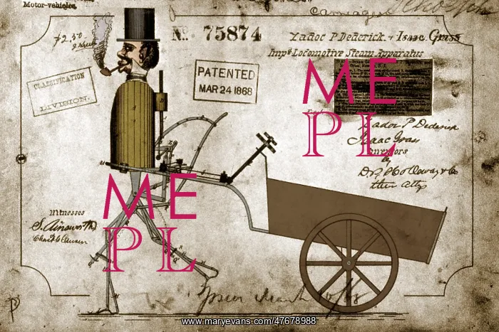 : Self-Propelled Road Machine, 1868 : Self-Propelled Road Machine, 1868