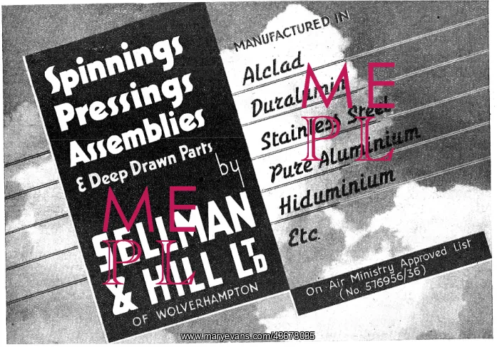 : Sellman & Hill - Sheet Metal Workers. Spinnings & Pressings : Sellman & Hill - Sheet Metal Workers. Spinnings & Pressings