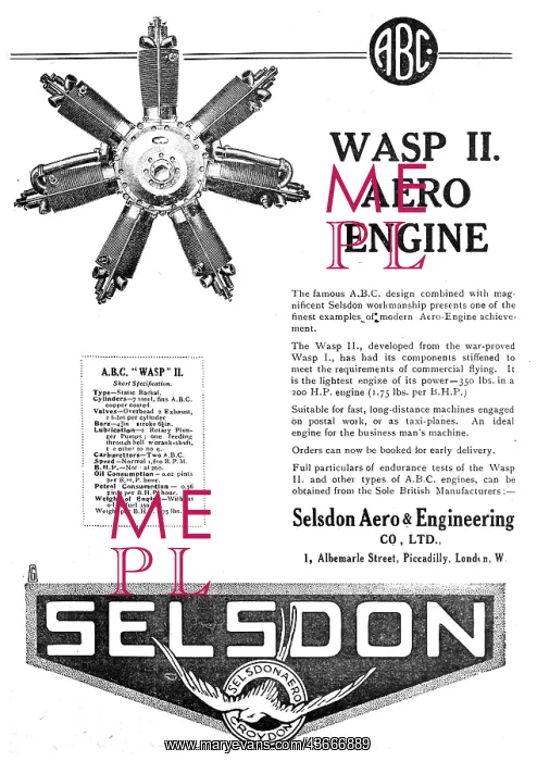 : Selsdon Engineering: Aero Engines - ABC Wasp II : Selsdon Engineering: Aero Engines - ABC Wasp II