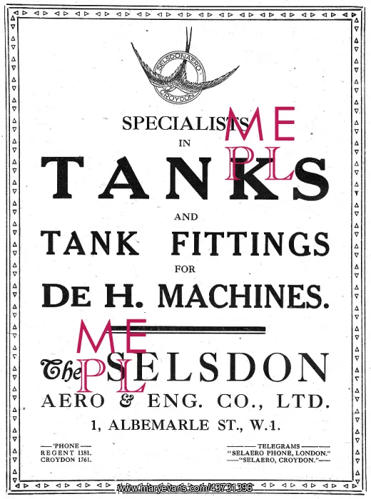 : Selsdon Engineering: Manufacturers Of Aircraft Components : Selsdon Engineering: Manufacturers Of Aircraft Components