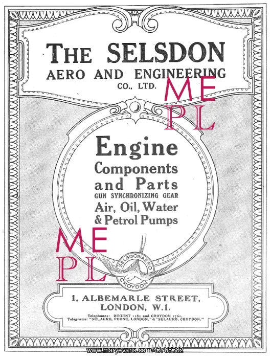 : Selson Engineering - Engine Components 1918 : Selson Engineering - Engine Components 1918