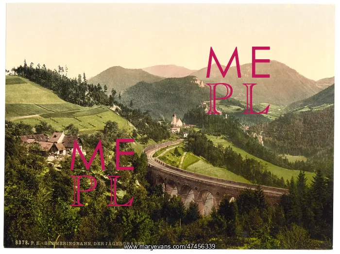 : Semmering Railway, Der Jagergraben, Styria, Austro-Hungary : Semmering Railway, Der Jagergraben, Styria, Austro-Hungary