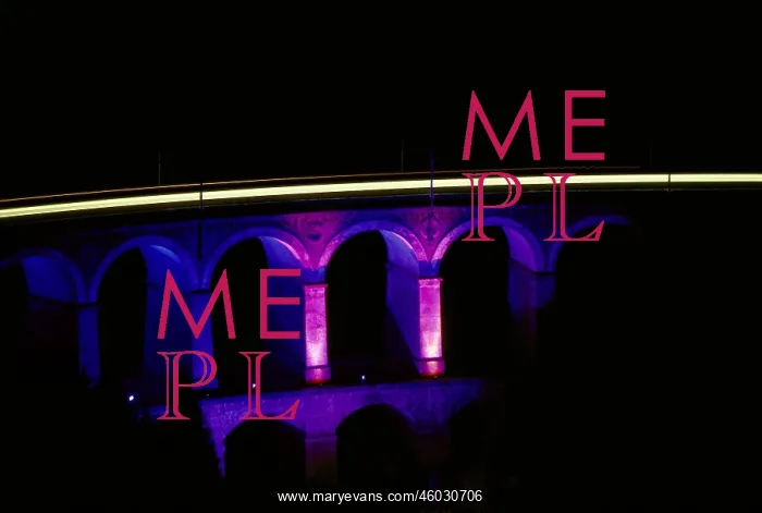 : Semmering railway: Illuminated viaduct : Semmering railway: Illuminated viaduct