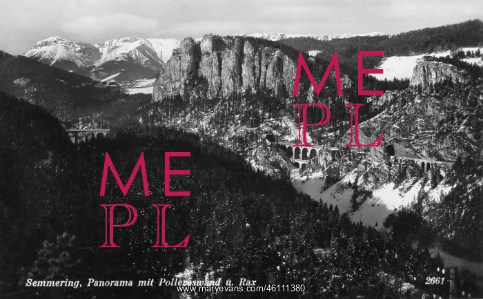 : Semmering railway with Polloroswand : Semmering railway with Polloroswand