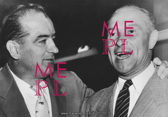 : Sen. Joseph McCarthy campaigning with Sen. William : Sen. Joseph McCarthy campaigning with Sen. William