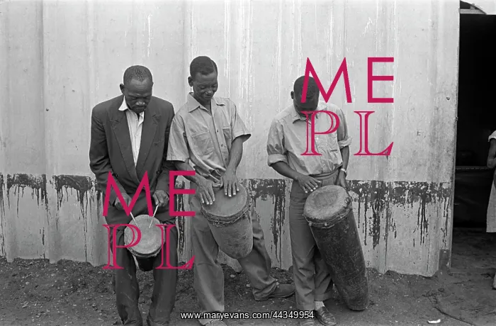  : Sena men from Mozambique playing thier drums in the