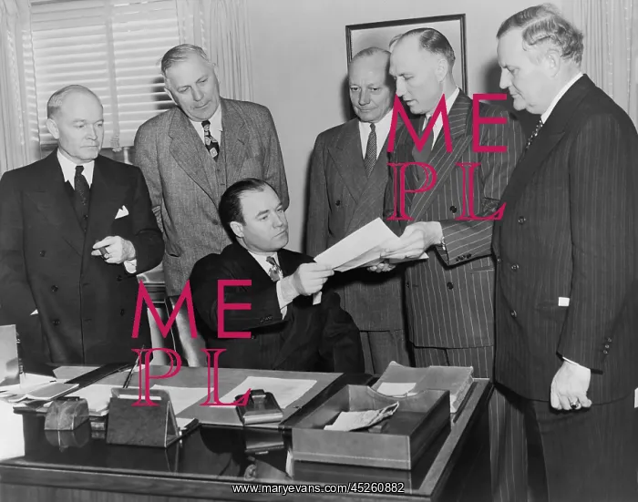 : Senator Howard McGrath (seated), demands withdrawal : Senator Howard McGrath (seated), demands withdrawal