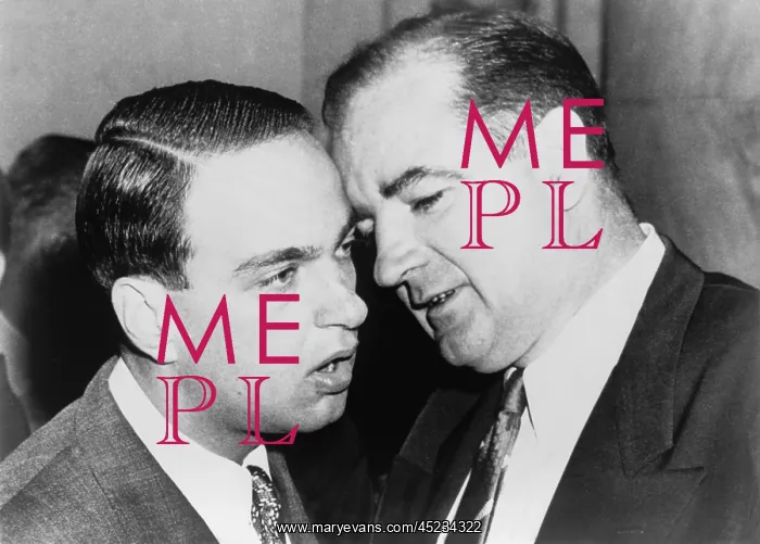 : Senator Joseph McCarthy and his chief consul, ? : Senator Joseph McCarthy and his chief consul, ?