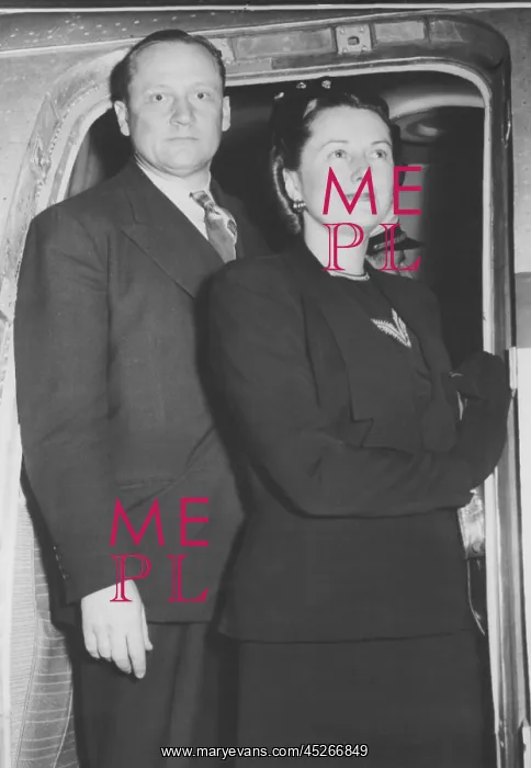 : Senator and Mrs. William Knowland leaving for a : Senator and Mrs. William Knowland leaving for a
