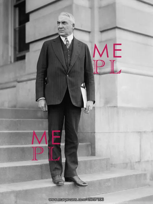 : Senator Warren Harding on the steps of the U.S : Senator Warren Harding on the steps of the U.S