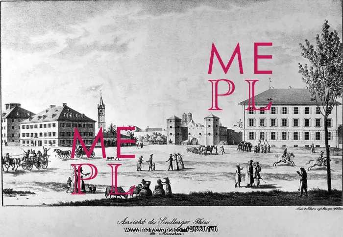 : Sendlinger Tor (Sendling Gate) in Munich nach 1808 : Sendlinger Tor (Sendling Gate) in Munich nach 1808