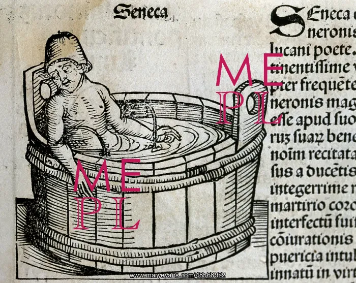 : Seneca the Younger (4BC-65AD). Suicide. Engraving : Seneca the Younger (4BC-65AD). Suicide. Engraving