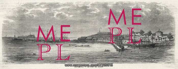: SENEGAL / DAKAR PORT 1867 : SENEGAL / DAKAR PORT 1867
