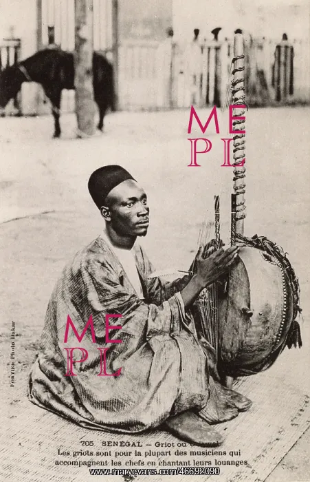 : Senegal - Griot playing a Kora : Senegal - Griot playing a Kora